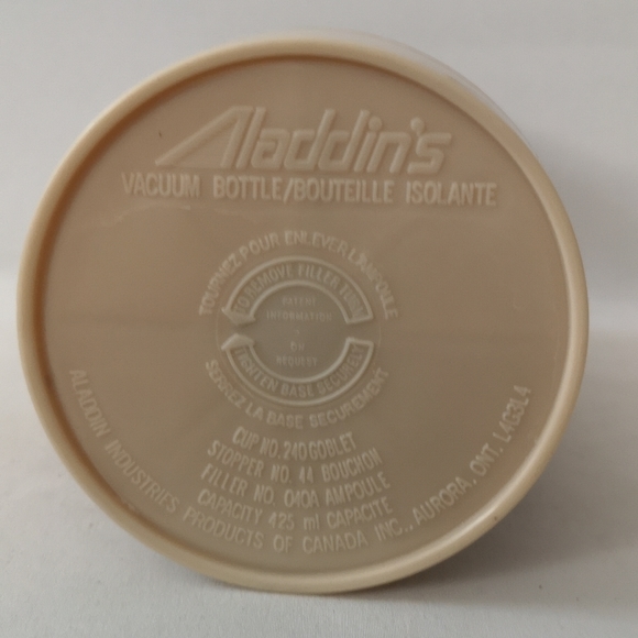 Vintage Brown & Red Plaid Aladdin Vacuum Sealed Thermos, Never-used Condition - Picture 3 of 5